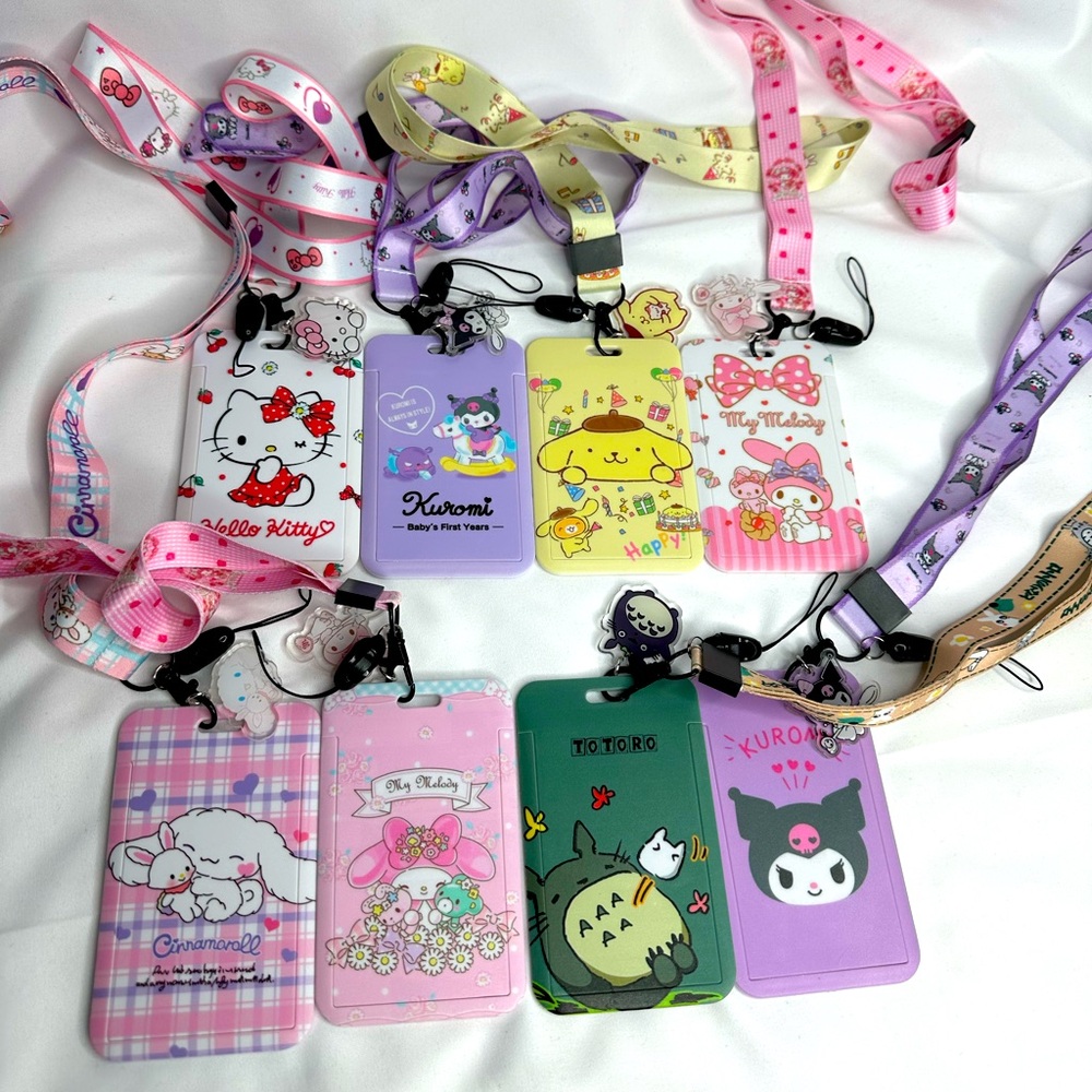 Sanrio Hello Kitty and Friends ID Badge Holder Keychain with Lanyard and Charm - Picture 3 of 12